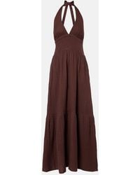 Melissa Odabash - Shay Halterneck Cotton Maxi Dress - Lyst