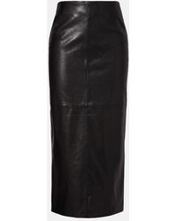 Nour Hammour - Elisse Leather Pencil Skirt - Lyst