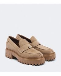 Hogan - Suede Platform Loafers - Lyst