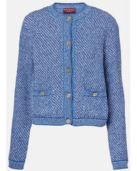 Gucci - Cardigan Aus Feiner Baumwolle Mit Rundhalsausschnitt, Grösse - Lyst