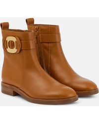See By Chloé - Chany Leather Ankle Boots - Lyst