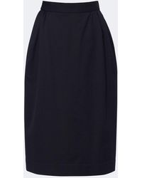Vivienne Westwood - Pleated Cotton And Wool Pencil Skirt - Lyst