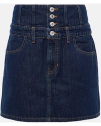 RE/DONE - Mini-jupe Corset en jean - Lyst