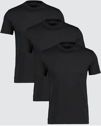 Prada - Pack De 3 Camisetas De Algodón De Jersey - Lyst