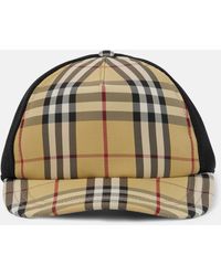 Burberry - Vintage Check And Mesh Baseball Cap - Lyst