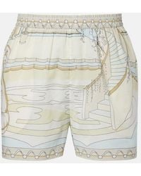 Tory Burch - Printed Cotton Shorts - Lyst