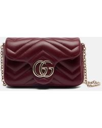 Gucci - Gg Marmont Mini Leather Crossbody Bag - Lyst