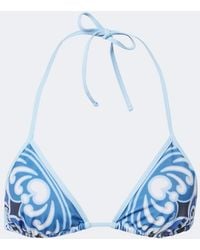La DoubleJ - Printed Bikini Top - Lyst