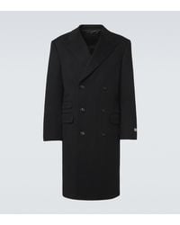 Canali - Double-Breasted Wool And Cashmere Coat - Lyst