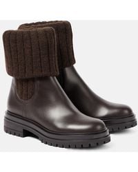 Gianvito Rossi - Tenney Leather Chelsea Boots - Lyst