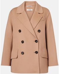 Max Mara - Lukas Double-Breasted Virgin Wool Peacoat - Lyst