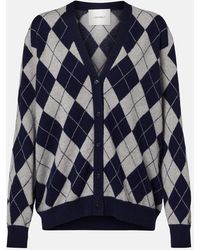 Lisa Yang - Raelyn Argyle Cashmere Cardigan - Lyst