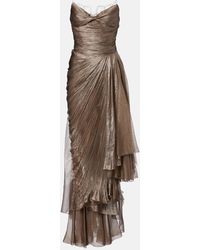 Maria Lucia Hohan - Jolie Lace-Trimmed Silk Bustier Dress - Lyst