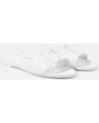 Dolce & Gabbana - Dg Cutout Rubber Slides - Lyst