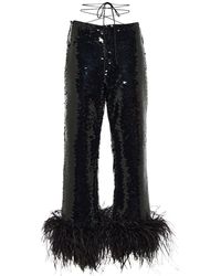 Magda Butrym - High-Rise-Hose Mit Pailletten - Lyst