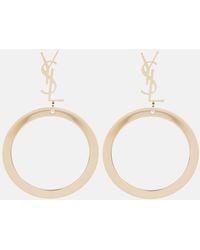 Saint Laurent - Cassandre Hoop Earrings - Lyst