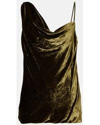 Dries Van Noten - Draped Velvet Top - Lyst