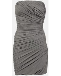 The Attico - Vestido Corto De Jersey Drapeado - Lyst