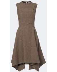 Patou - Asymmetric Prince Of Wales Midi Dress - Lyst