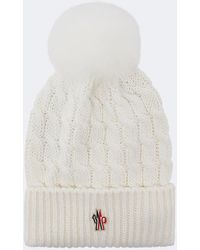 Moncler - Cable-Knit Virgin Wool Beanie - Lyst