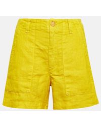 Velvet - Fallon Linen Shorts - Lyst