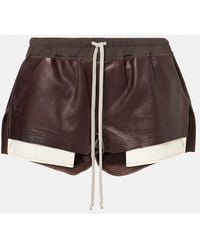 Rick Owens - Short A Taille Haute En Cuir - Lyst