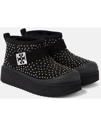 Tory Burch - Ankle Boots Mellow Aus Veloursleder - Lyst