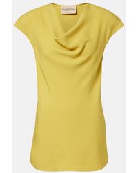 Valentino - Cady Couture Draped Top - Lyst