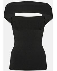 TOTEME - Cutout Ribbed-Knit Top - Lyst