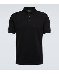Giorgio Armani - Cotton-blend Pique Polo Shirt - Lyst