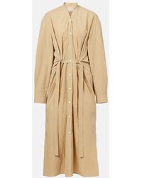 Lemaire - Belted Cotton Shirt Dress - Lyst