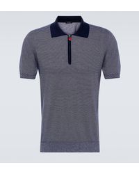 Kiton - Striped Cotton Polo Shirt - Lyst