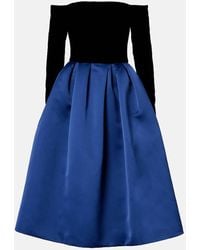 Carolina Herrera - Off-Shoulder-Robe Aus Crepe Und Satin - Lyst