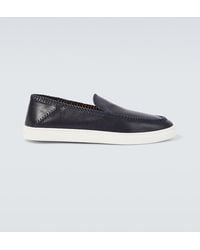 Giorgio Armani - Galleria 3 Leather Slip-on Sneakers - Lyst