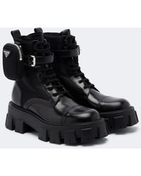 Prada - Bottines Monolith En Cuir - Lyst