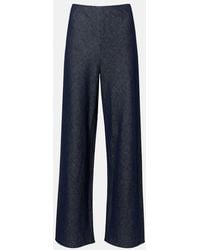 Vince - Colette Cotton And Linen Chambray Wide-Leg Pants - Lyst