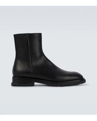 Botines de caña alta Alexander McQueen de Cuero de color Blanco para hombre Hombre Zapatos de Botas de Botas informales 