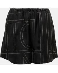 Totême - Logo Silk Shorts - Lyst