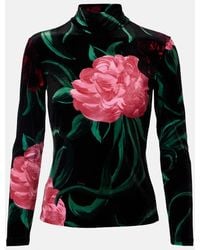 La DoubleJ - Floral Turtleneck Top - Lyst