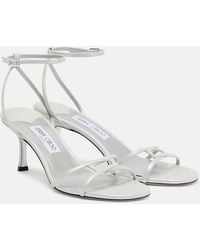 Jimmy Choo - Leo 65 Leather Sandals - Lyst