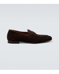 Kiton - Suede Penny Loafers - Lyst