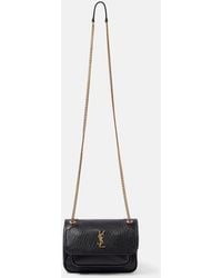 Saint Laurent - Schultertasche Niki Mini Aus Leder - Lyst