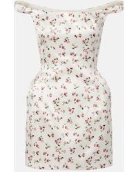 Magda Butrym - Floral Silk Satin Minidress - Lyst