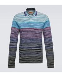 Missoni - Striped Cotton Pique Polo Sweater - Lyst