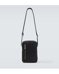 Gucci - 'Emblem' Crossbody Bag With Adjustable Shoulder Strap And All-Over Embossed Gg Motif - Lyst