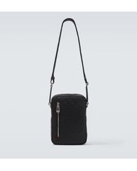 Gucci - 'Emblem' Crossbody Bag With Adjustable Shoulder Strap And All-Over Embossed Gg Motif - Lyst