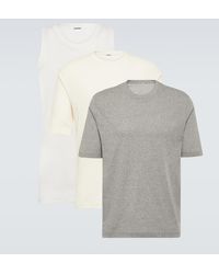 Jil Sander - Set aus Top und zwei T-Shirts aus Baumwolle - Lyst
