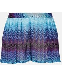 Missoni - Zig Zag Lame Wide-Leg Shorts - Lyst
