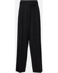 The Row - Lonan Virgin Wool Wide-Leg Pants - Lyst