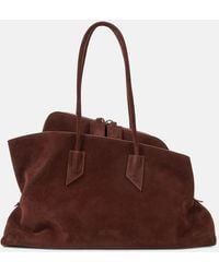 The Attico - La Passeggiata Medium Suede Tote Bag - Lyst